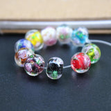 20Pcs 10mm Lampwork Glass Beads Flower Abcus Multi-color