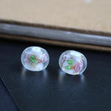20Pcs 10mm Lampwork Glass Beads Flower Abcus Multi-color