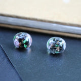 20Pcs 10mm Lampwork Glass Beads Flower Abcus Multi-color
