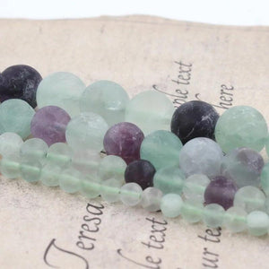 Colorful Fluorite Round Loose Beads 6-12mm DIY Bracelet 15'' Strands