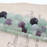 Colorful Fluorite Round Loose Beads 6-12mm DIY Bracelet 15'' Strands