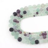 Colorful Fluorite Round Loose Beads 6-12mm DIY Bracelet 15'' Strands