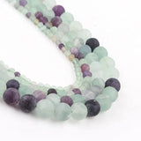 Colorful Fluorite Round Loose Beads 6-12mm DIY Bracelet 15'' Strands