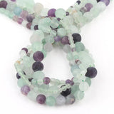 Colorful Fluorite Round Loose Beads 6-12mm DIY Bracelet 15'' Strands
