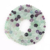 Colorful Fluorite Round Loose Beads 6-12mm DIY Bracelet 15'' Strands