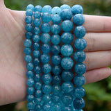 Faceted Apatite Stone Beads Natural Round Spacer Beads 6 8 10mm