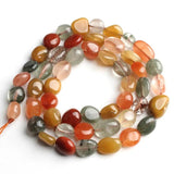 6-8mm Rutilated Quartzs Stone Beads for Jewelry Making 15 Inch