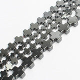 Hematite Stone Beads Cross Loose Beads 15''