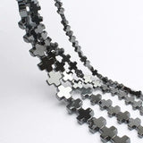 Hematite Stone Beads Cross Loose Beads 15''