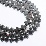 Hematite Stone Beads Cross Loose Beads 15''
