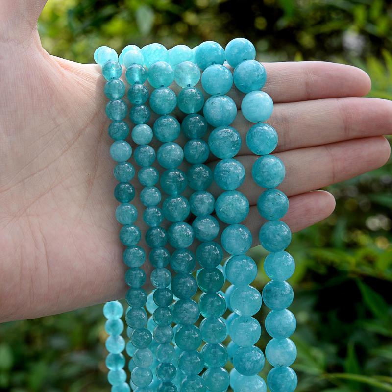 Amazonite Stone Beads Round Spacer Beads for Jewelry Making DIY 6 8 10mm