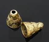 Vintage Spacer Beads Cone Antique Carved Charms DIY Necklace Bracelets