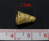 Vintage Spacer Beads Cone Antique Carved Charms DIY Necklace Bracelets