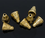 Vintage Spacer Beads Cone Antique Carved Charms DIY Necklace Bracelets