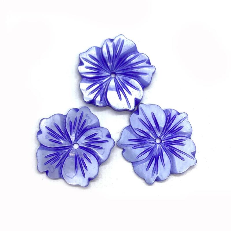 Hand Carved Shell Flower Ladies Jewelry Set