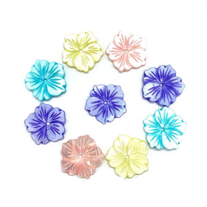 Hand Carved Shell Flower Ladies Jewelry Set