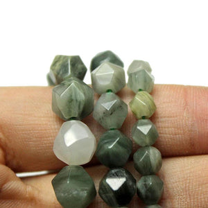 Green Grass Stone Purple Stripe Round Loose Beads 6-10mm