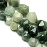 Green Grass Stone Purple Stripe Round Loose Beads 6-10mm