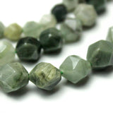 Green Grass Stone Purple Stripe Round Loose Beads 6-10mm