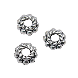 80pcs Small 6x6x3mm Spacer Beads for DIY Jewelry Making Bracelet Accessories