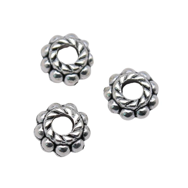 80pcs Small 6x6x3mm Spacer Beads for DIY Jewelry Making Bracelet Accessories