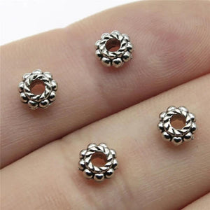 80pcs Small 6x6x3mm Spacer Beads for DIY Jewelry Making Bracelet Accessories