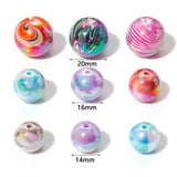 Random Colorful Spiral Acrylic Beads 10PCs for DIY Necklace Bracelets Jewelry
