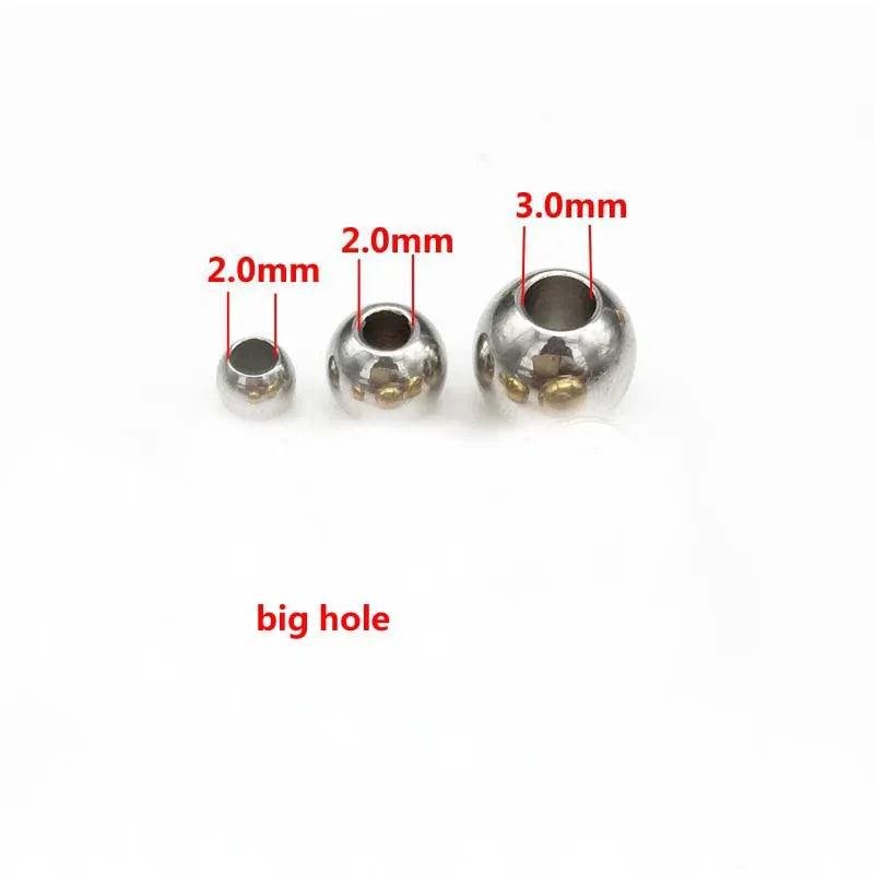 20 PCS Stainless Steel Spacer Beads 4mm/6mm/8mm for DIY Jewelry Making