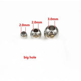 20 PCS Stainless Steel Spacer Beads 4mm/6mm/8mm for DIY Jewelry Making
