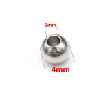 20 PCS Stainless Steel Spacer Beads 4mm/6mm/8mm for DIY Jewelry Making