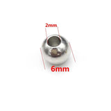 20 PCS Stainless Steel Spacer Beads 4mm/6mm/8mm for DIY Jewelry Making