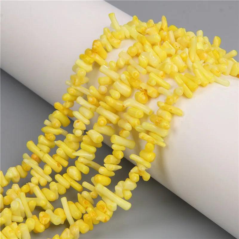 Natural Dyed Coral Beads Irregular Shape Spacer for Jewelry