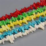 Natural Dyed Coral Beads Irregular Shape Spacer for Jewelry