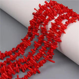 Natural Dyed Coral Beads Irregular Shape Spacer for Jewelry