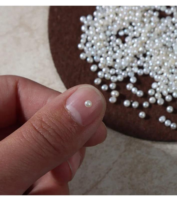 2-2.5mm Flat Button Natural Freshwater Pearl Beads for DIY Jewelry