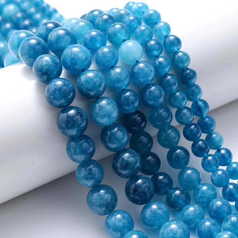 Natural Apatite Stone Beads 6 8 10mm Round Smooth Spacer Beads