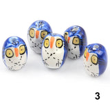 Hand Painted Owl Ceramic Porcelain Beads for Jewelry Making