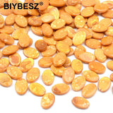 Natural Mother of Pearl Beads Shell Yellow Flat Oval Round Shell Pendants