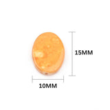Natural Mother of Pearl Beads Shell Yellow Flat Oval Round Shell Pendants