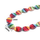 Natural Shell Beads Oval Spacer Beads for DIY Jewelry Making