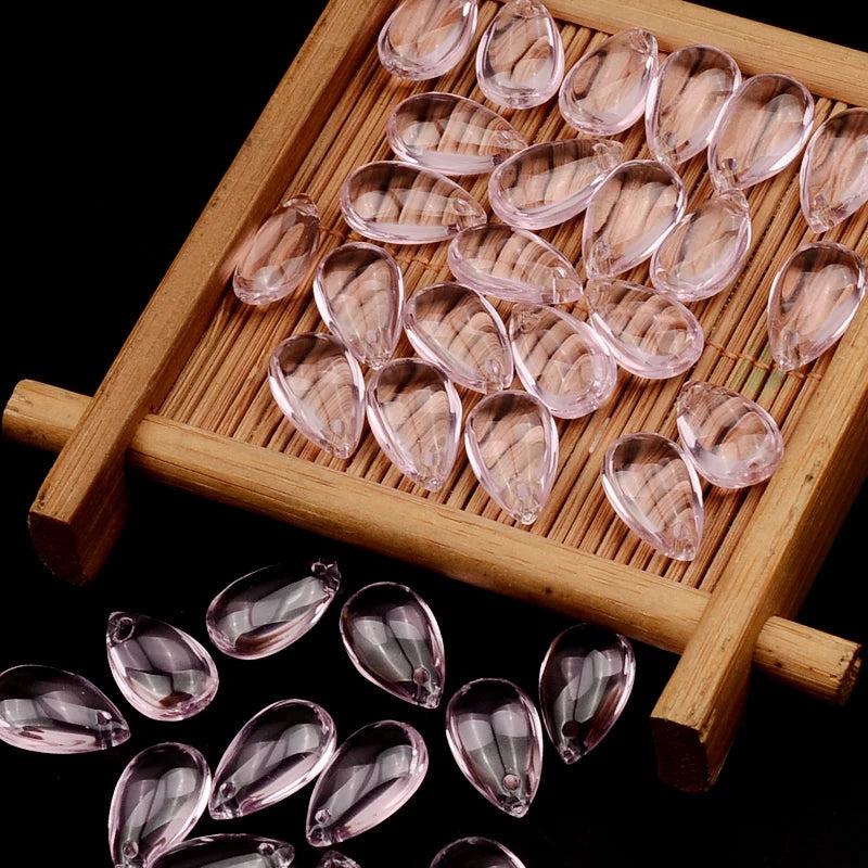 20pcs Mixed Glass Water Drop Beads Crystal Austria Beads for Jewelry Making