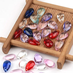 20pcs Mixed Glass Water Drop Beads Crystal Austria Beads for Jewelry Making