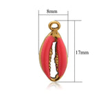 5Pcs Enamel Shell Charms for DIY Bracelets Necklaces