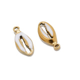 5Pcs Enamel Shell Charms for DIY Bracelets Necklaces