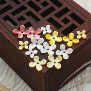 5pcs Natural Mother-of-Pearl Shell Flower Jewelry Making DIY Necklace Earrings