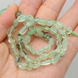 Prehnite Freeform Beads Natural Stone Green Quartz 8mm 14''