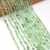 Prehnite Freeform Beads Natural Stone Green Quartz 8mm 14''