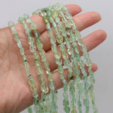 Prehnite Freeform Beads Natural Stone Green Quartz 8mm 14''