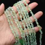 Prehnite Freeform Beads Natural Stone Green Quartz 8mm 14''