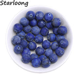 4-20mm Matte Lapis Lazuli Stone Bead Strand DIY Jewelry Necklace Bracelet
